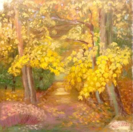 Painting “October 2020”, Canvas, Oil paint, Neo-impressionism, Landscape painting, 2020 - photo 1