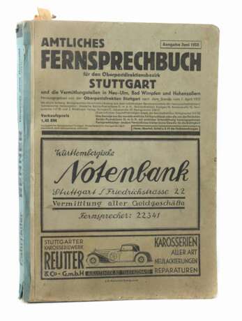 Amtliches Fernsprechbuch für den Oberpostdirektionsbezirk Stuttgart - фото 1