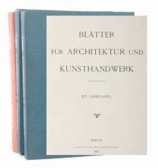 Blätter für Architektur und Kunsthandwerk Oldenbourg/Spielmeyer