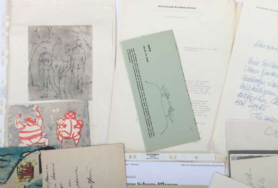 Künstlerkorrespondenzen Hand-/maschinengeschriebene Karten und Briefe unter anderem von Strich-Chapell - фото 2