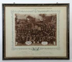 Reservistenbild ''Zur Erinnerung an meine Dienstzeit bei der 4. (K.W.) Compagnie Eisenbahn Regiment No.2 Jahrgang 1898-1900''