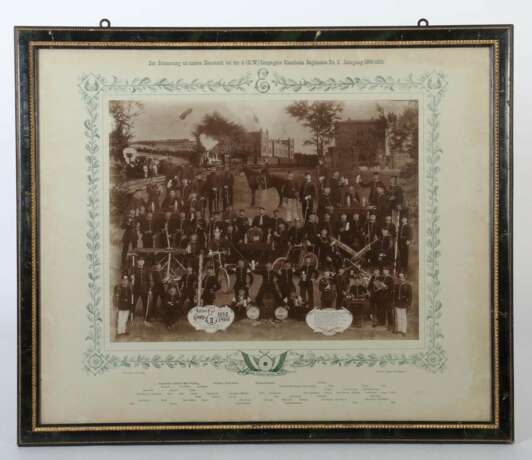 Reservistenbild ''Zur Erinnerung an meine Dienstzeit bei der 4. (K.W.) Compagnie Eisenbahn Regiment No.2 Jahrgang 1898-1900'' - Foto 1