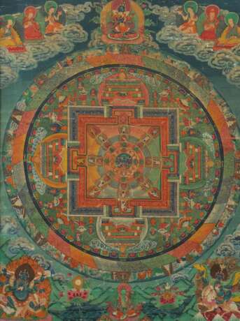 Mandala-Thangka wohl Nordindien/Tibet - Foto 1