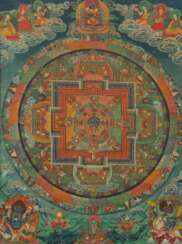 Mandala-Thangka wohl Nordindien/Tibet
