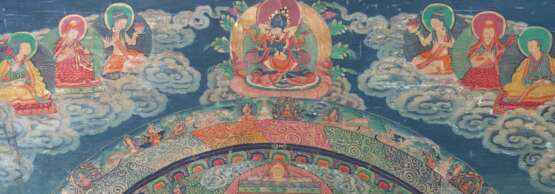 Mandala-Thangka wohl Nordindien/Tibet - Foto 3