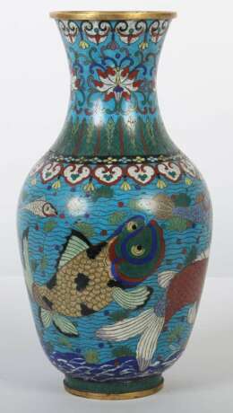 Paar Cloisonné-Vasen China - фото 2