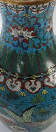 Paar Cloisonné-Vasen China - photo 4