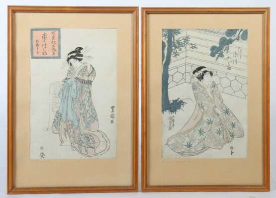 Japanische Farbholzschneider Konvolut verschiedener Farbholzschneider des 18. und 19. Jahrhundert - photo 4
