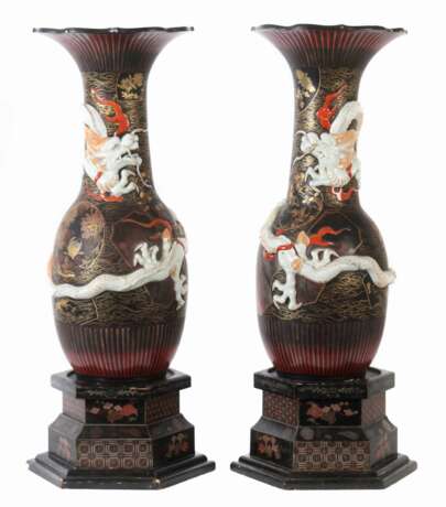 Prächtiges Vasenpaar Japan - Foto 1