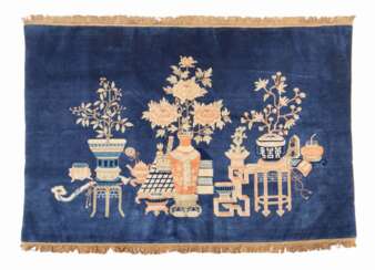 Baotou Bildteppich mit Gelehrtenmotiven Nordchina