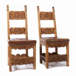 Paar Barock-Stühle mit Maskarons 18. Jahrhundert
