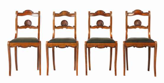 Satz aus vier Louis Philippe-Stühlen Mitte 19. Jahrhundert. - photo 1