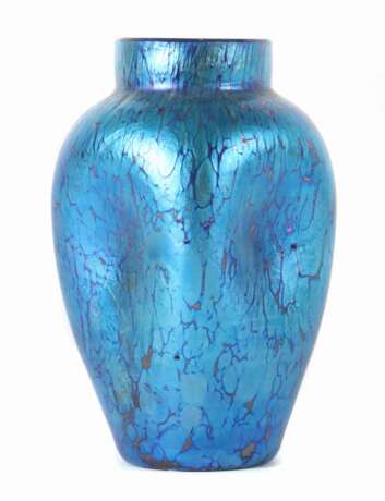 Kleine Vase ''Cobalt Papillon'' Loetz Wwe. - photo 1