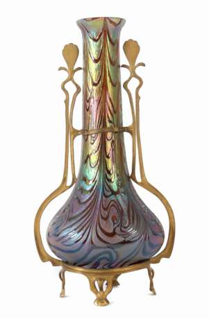Vase ''Phänomen'' mit Metallmontur Loetz Wwe. - photo 1