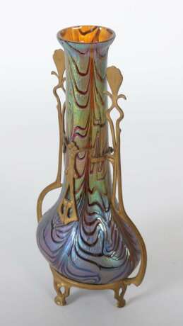 Vase ''Phänomen'' mit Metallmontur Loetz Wwe. - Foto 2