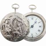 Spindeltaschenuhr mit Repoussé-Doppelgehäuse London - Foto 1