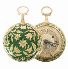 Hochfeine Gold-Spindeltaschenuhr mit Viertelstunden-Repetition Frankreich/Versailles