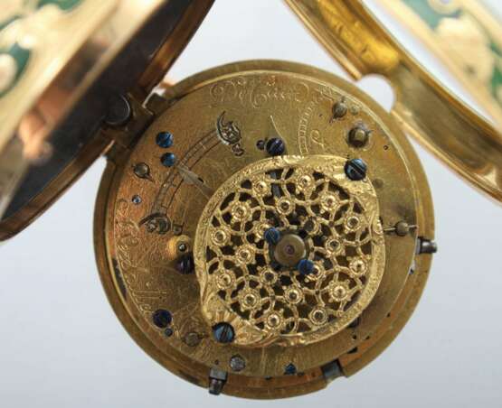 Hochfeine Gold-Spindeltaschenuhr mit Viertelstunden-Repetition Frankreich/Versailles - Foto 7