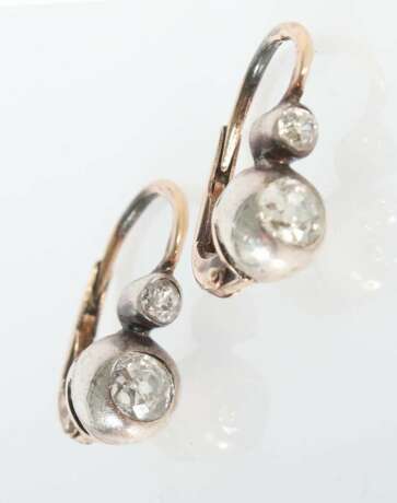 Paar Diamant-Ohrhänger 2. Hälfte 20. Jahrhundert - photo 2