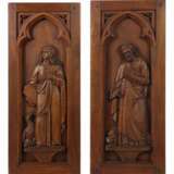 Bildschnitzer des 19./20. Jahrhundert Zwei Heiligendarstellungen: ''Hl. Markus'' und ''Hl. Johannes'' - photo 1