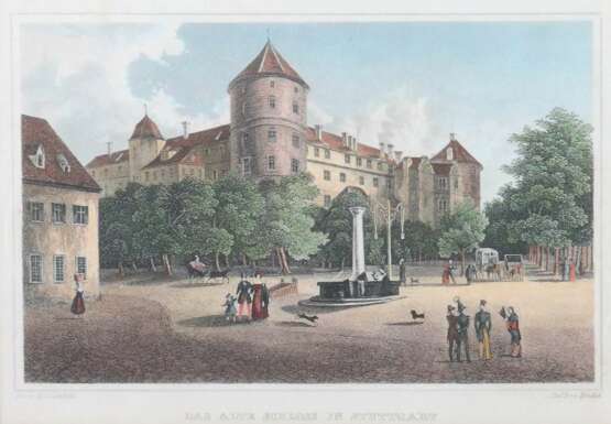 Grafiker des 19. Jahrhundert ''Paar Stadtansichten Stuttgart'' - Foto 2