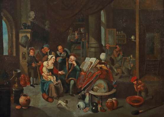 Niederländischer Maler des 18./19. Jahrhundert ''In der Werkstatt des Alchemisten'' - photo 1