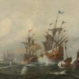 Maler des 18./19. Jahrhundert ''Seeschlacht'' - Foto 1