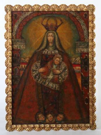 Sakralmaler des 18./19. Jahrhundert wohl Spanien. ''Madonna mit Kind'' - Foto 2