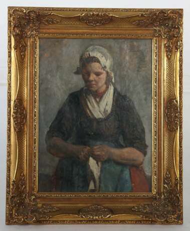 Portraitmaler des 19. Jahrhundert ''Dame beim Stricken'' - фото 2