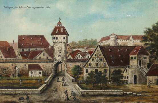 Maler des 19. Jahrhundert 2 Darstellungen Tübingen: 1x ''Tübingen - фото 2