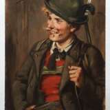 Müller, Emma von (Emma Müller, Edle von Seehof), Innsbruck 1859 - 1925 München, Genre- und Portraitmalerin in München, Defregger-Schülerin. ''Portrait eines Jägers'' - Foto 2