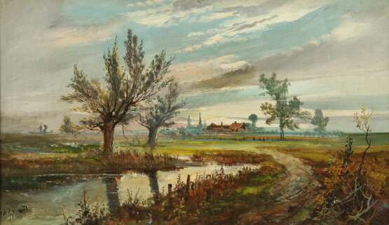 Maler des 19./20. Jahrhundert ''Mitteldeutsche Landschaft'' - Foto 1