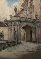 Cziossek, Felix Ludwigsburg 1888 - 1954 Stuttgart, Maler und Bühnenbildner, stud. an der Königl. Kunstgewerbeschule in Stuttgart. ''Residenzschloss Ludwigsburg''