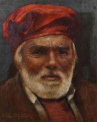 Funke, Bernd Essen 1902 - 1988 Heide/Holstein, Blumen-, Figuren- und Landschaftsmaler. ''Portrait eines portugiesischen Fischers''