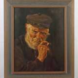 Funke, Bernd Essen 1902 - 1988 Heide/Holstein, Blumen-, Figuren- und Landschaftsmaler. ''Portrait eines rauchenden Fischers mit Pfeife'' - фото 2