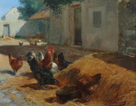 Maler des 20. Jahrhundert ''Hühner im Hof'' - фото 1