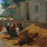 Maler des 20. Jahrhundert ''Hühner im Hof'' - Foto 1