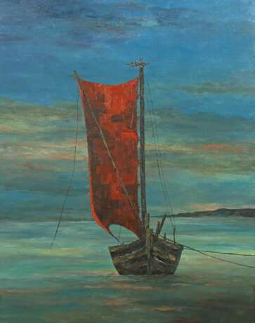 Malerin des 20. Jahrhundert ''Segelschiff'' - photo 1