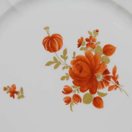 NYMPHENBURG Speiseservice für 8 Personen 'Rokoko rote Blumen', 20. Jahrhundert - photo 4