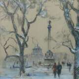 Maler des 20. Jahrhundert ''Stuttgarter Schlossplatz im Winter'' - фото 1