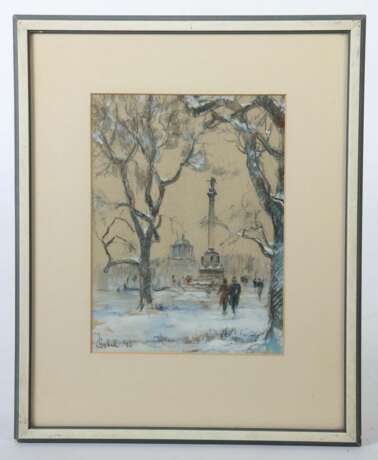 Maler des 20. Jahrhundert ''Stuttgarter Schlossplatz im Winter'' - фото 2
