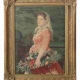 Bilderrahmen mit Ölfarbendruck-Porträt um 1900 - Foto 1