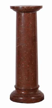 Rote Stein-Säule mit drehbarem Kapitell wohl 19. Jahrhundert - Foto 1