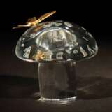 Paperweight ''Pilz mit Schmetterling'' Steuben Glass - photo 2