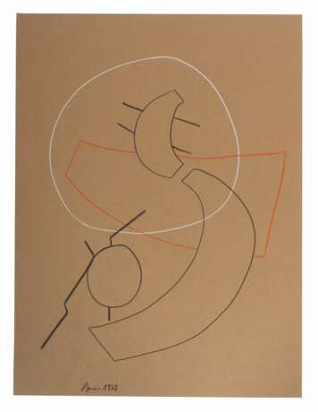 Bauer, Herbert New York 1935 - 1986 Stuttgart, deutscher Grafiker und Maler. ''Abstrakte Linienkomposition'' - photo 2