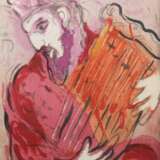 Chagall, Marc (zugeschrieben|nach) 1887 - 1985, russischer Maler, Illustrator, Bildhauer und Keramiker. ''David mit der Harfe'', 1956, Blatt aus dem Bilderzyklus: ''La Bible'' - photo 1