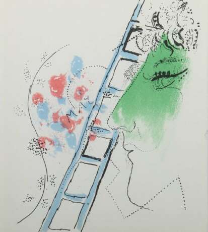 Chagall, Marc (zugeschrieben|nach) 1887 - 1985, russischer Maler, Illustrator, Bildhauer und Keramiker. ''Die Leiter'' - Foto 1