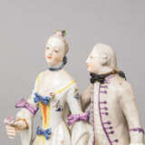 NYMPHENBURG Figurengruppe "Galantes Paar", 19. Jahrhundert - Foto 2