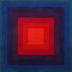 Panton, Verner Gamtofte 1926 - 1998 Kopenhagen. Stoffgrafik ''Quadrat'' in 8 Farben abgestuft
