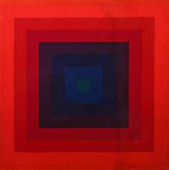 Panton, Verner Gamtofte 1926 - 1998 Kopenhagen. Stoffgrafik ''Quadrat'' in 8 Farben abgestuft